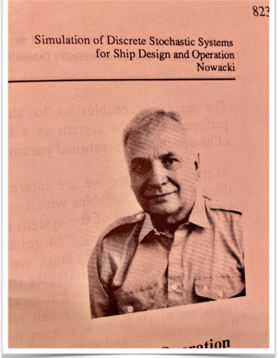 Horst Nowacki WEGEMT 1994 - Simulation Of Discrete Stochastic Systems For Ship Design And Operation