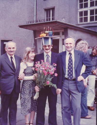 Papanikolaou Dr Exam JUNE 1977 - with Papa father and Sylvia Papanikolaou